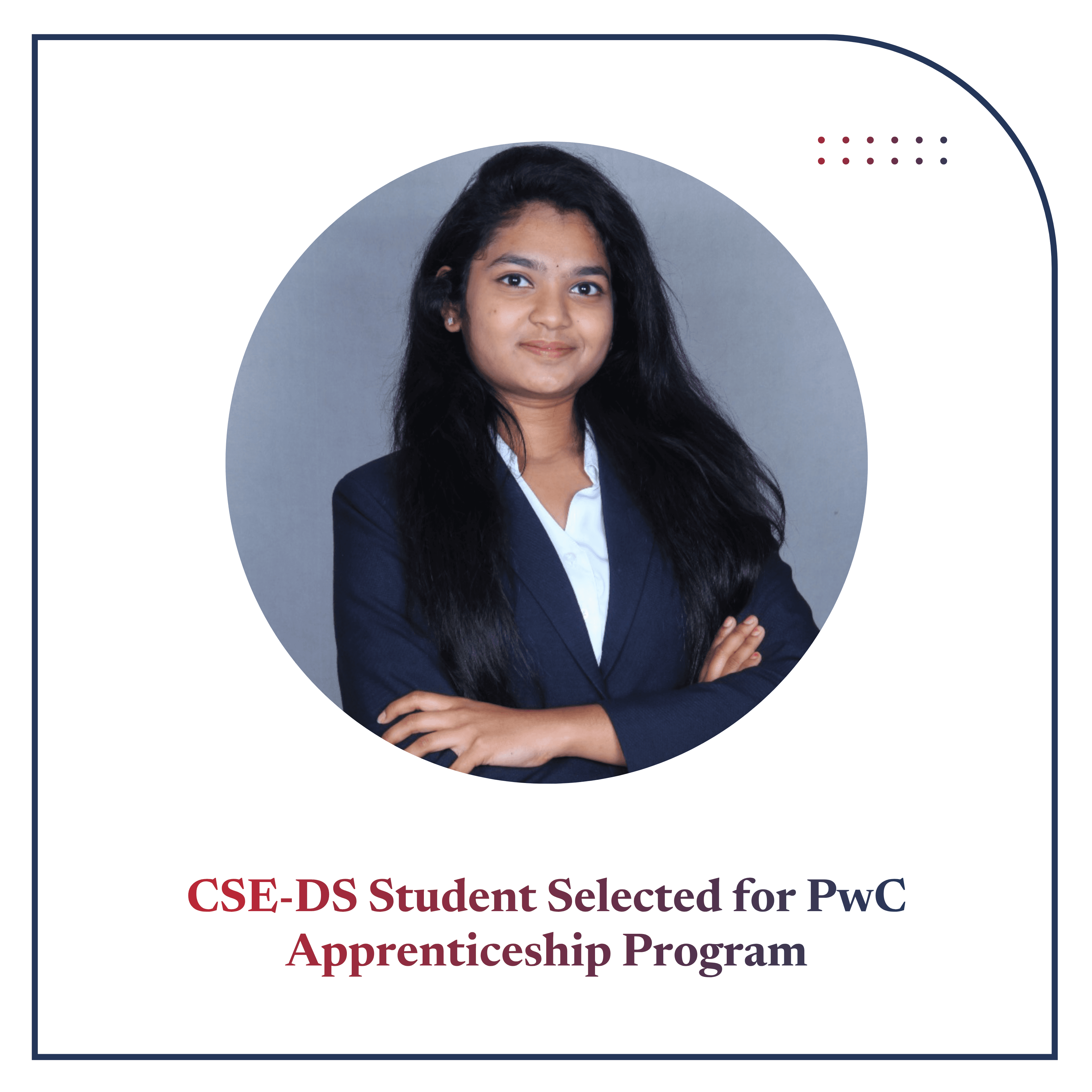 PwC AC India Apprenticeship Program – CSE-DS Student Selected
